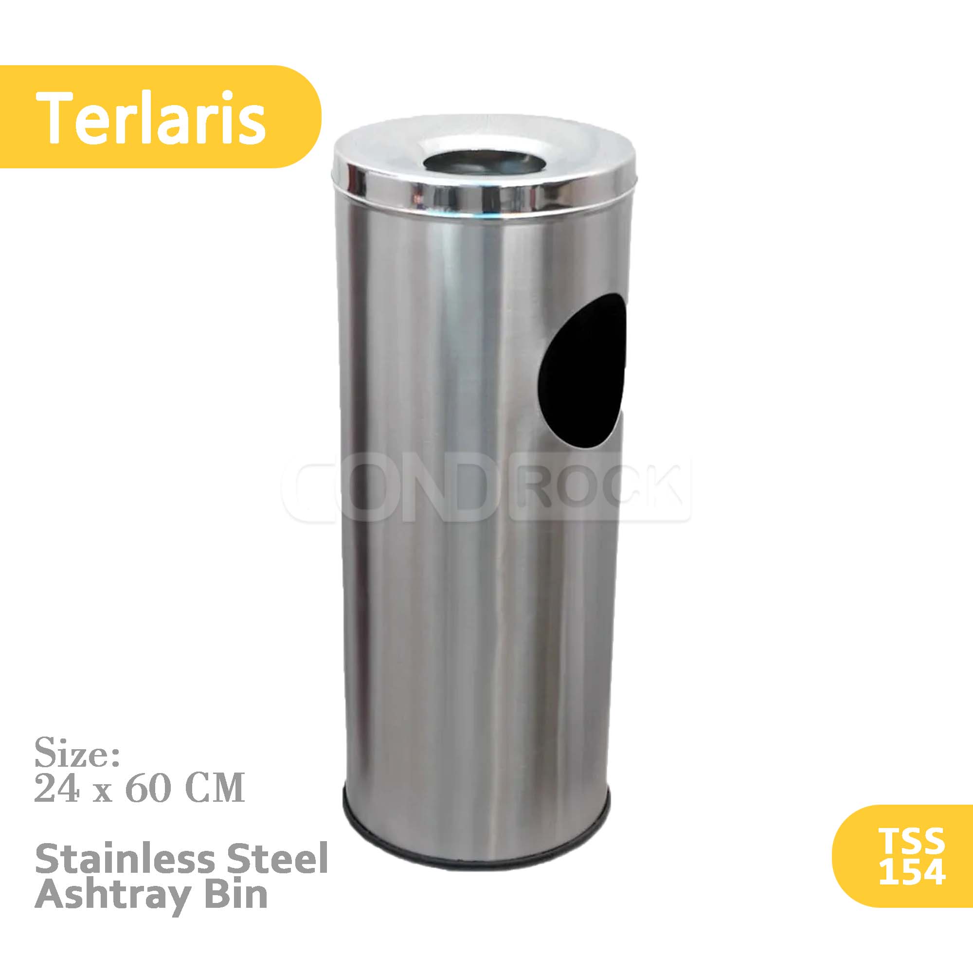 Stainless Steel Ashtray Bin 24X60 CM