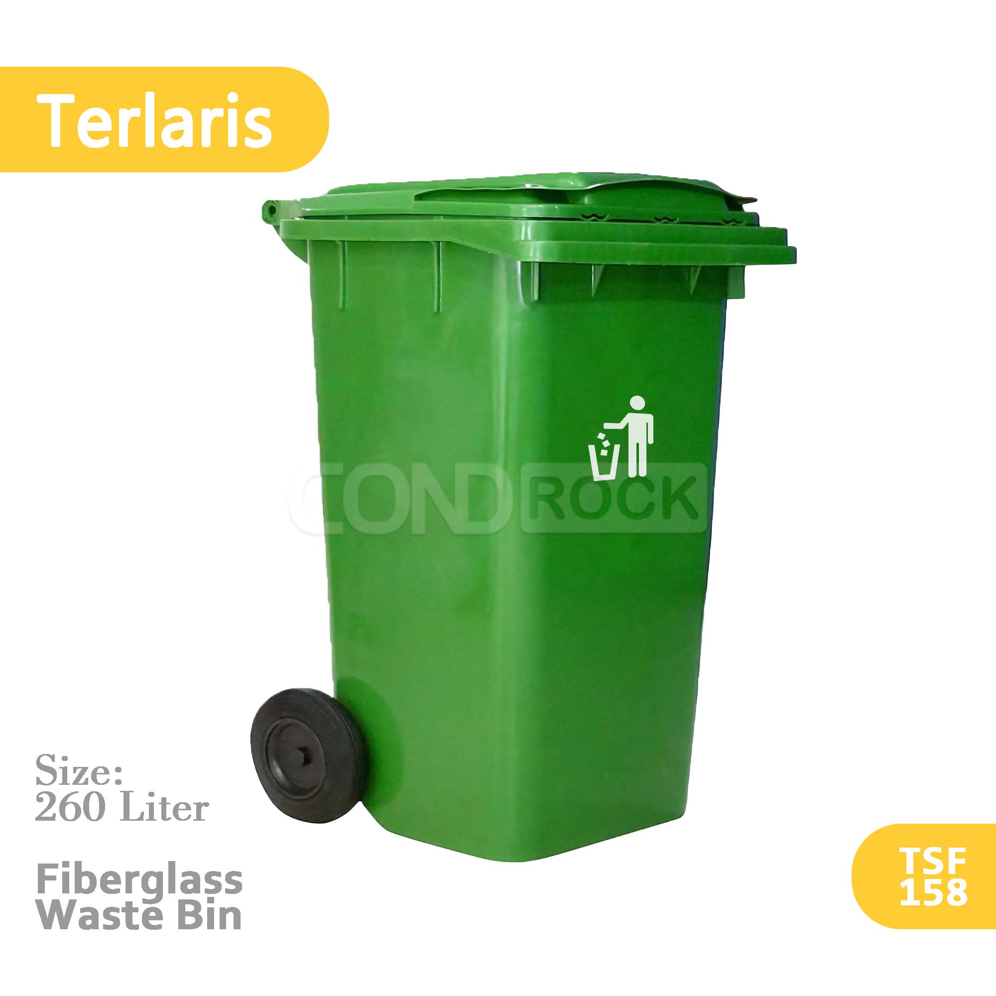 Fiberglass Waste Bin 260 Liter